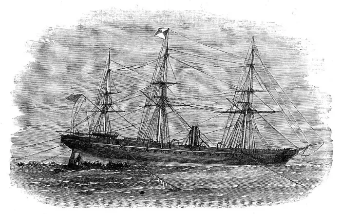 Framed Print : The Peninsular and Oriental Company's ship Candia under repair on the Atakah Reef, 1862. Creator: Unknown