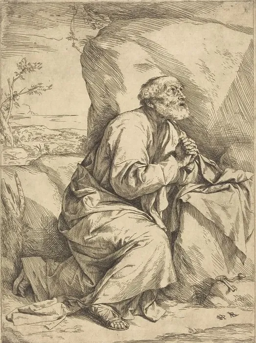 Framed Print : The Penitence of Saint Peter, 1621. Creator: Jusepe de Ribera Framed Print : The Penitence of Saint Peter, 1621. Creator: Jusepe de Ribera
