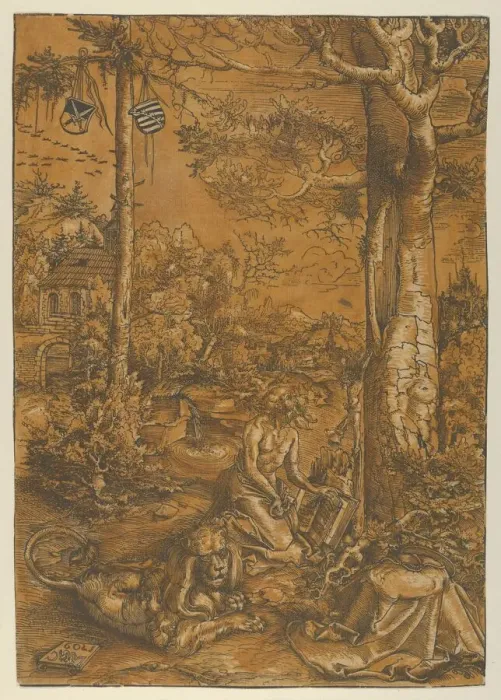 Framed Print : The Penitence of St. Jerome, 1509. Creator: Lucas Cranach the Elder Framed Print : The Penitence of St. Jerome, 1509. Creator: Lucas Cranach the Elder