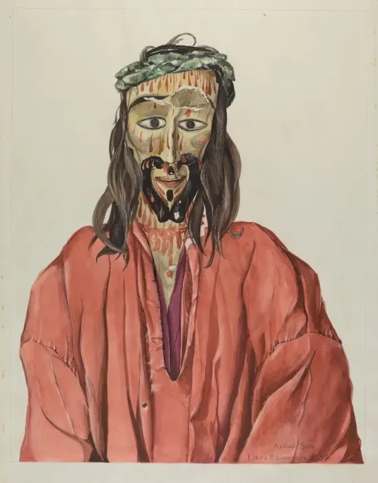 Framed Print : Penitent Christ, 1937. Creator: Eldora P. Lorenzini Framed Print : Penitent Christ, 1937. Creator: Eldora P. Lorenzini