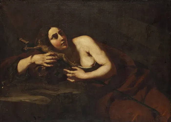 Framed Print : The Penitent Magdalen. Creator: Cecco del Caravaggio Framed Print : The Penitent Magdalen. Creator: Cecco del Caravaggio