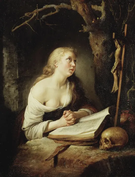 Framed Print : The Penitent Magdalen. Creator: Gerrit Dou Framed Print : The Penitent Magdalen. Creator: Gerrit Dou