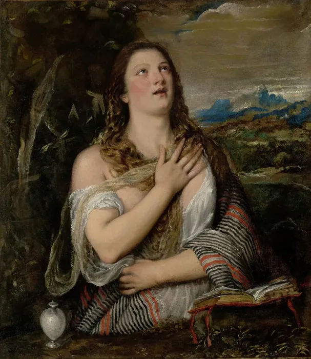 Framed Print : The Penitent Magdalene, 1555-1565. Creator: Titian Framed Print : The Penitent Magdalene, 1555-1565. Creator: Titian