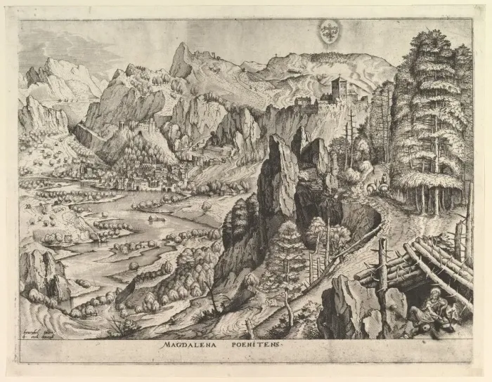 Framed Print : The Penitent Magdalene (Magdalena poenitens) from The Large Landscapes, ca. 1555-56 Framed Print : The Penitent Magdalene (Magdalena poenitens) from The Large Landscapes, ca. 1555-56