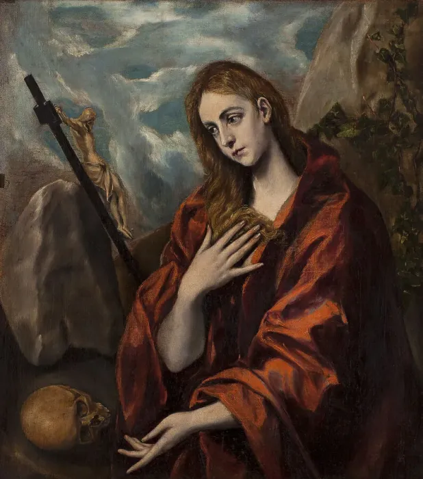 Framed Print : The Penitent Mary Magdalene, ca 1585-1590. Creator: El Greco, Dominico (1541-1614) Framed Print : The Penitent Mary Magdalene, ca 1585-1590. Creator: El Greco, Dominico (1541-1614)