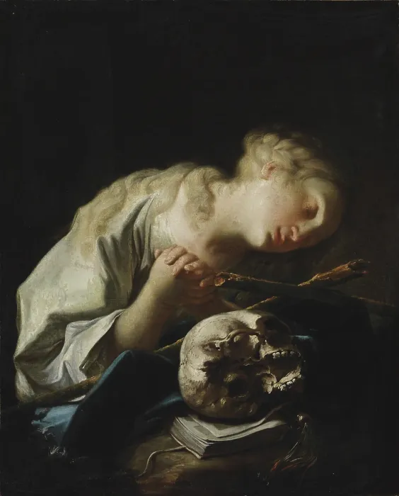 Framed Print : The Penitent Mary Magdalene, First half of the 18th century. Creator: Troger, Paul (1698-1762) Framed Print : The Penitent Mary Magdalene, First half of the 18th century. Creator: Troger, Paul (1698-1762)