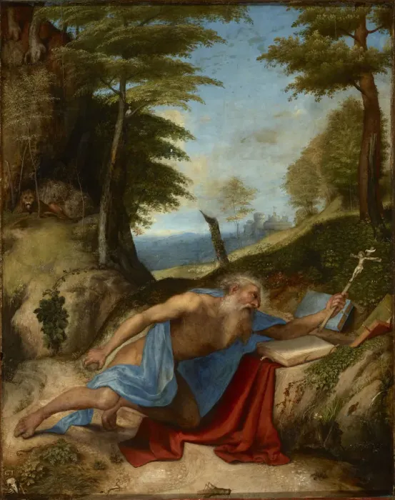 Framed Print : The Penitent Saint Jerome, c. 1513