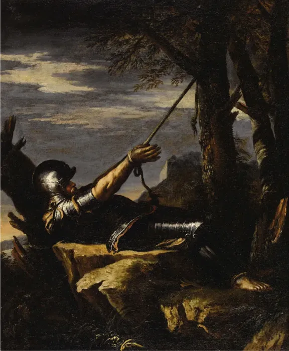Framed Print : Penitent Saint William of Maleval, c. 1647-1648. Creator: Rosa, Salvatore (1615-1673) Framed Print : Penitent Saint William of Maleval, c. 1647-1648. Creator: Rosa, Salvatore (1615-1673)