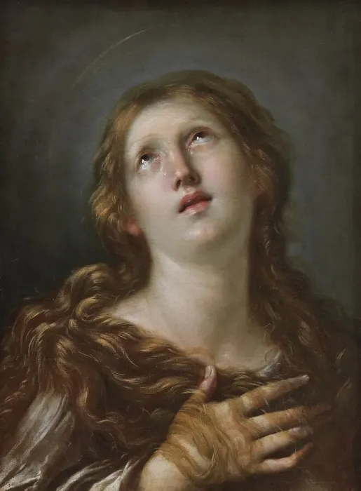 Framed Print : The Penitent St Mary Magdalene, 1651-1670. Creator: Girolamo Troppa