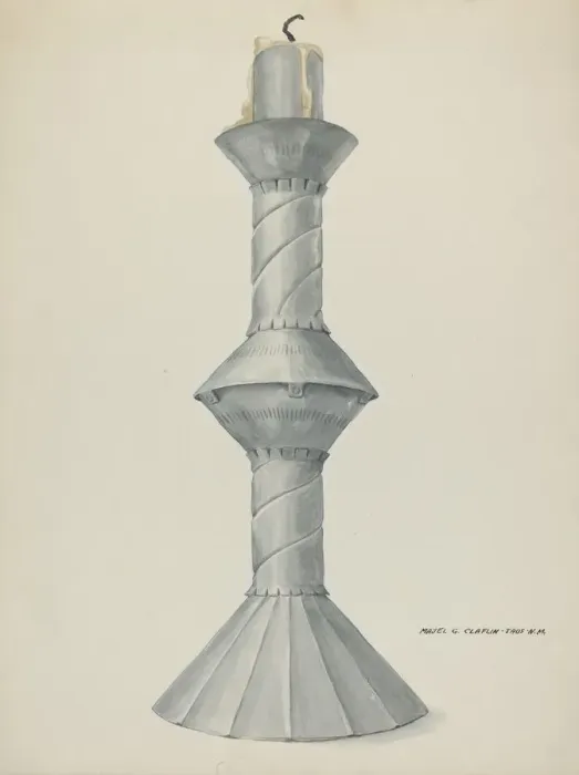 Framed Print : Penitente Altar Candle Stick, c. 1937. Creator: Majel G. Claflin Framed Print : Penitente Altar Candle Stick, c. 1937. Creator: Majel G. Claflin