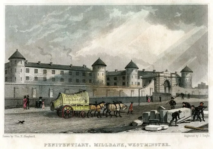 Framed Print : Penitentiary, Millbank, Westminster, London, 1829. Artist: J Tingle Framed Print : Penitentiary, Millbank, Westminster, London, 1829. Artist: J Tingle