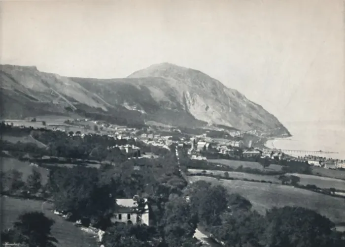 Framed Print : Penmaenmawr - The Town, the Mountain and the Sea, 1895 Framed Print : Penmaenmawr - The Town, the Mountain and the Sea, 1895