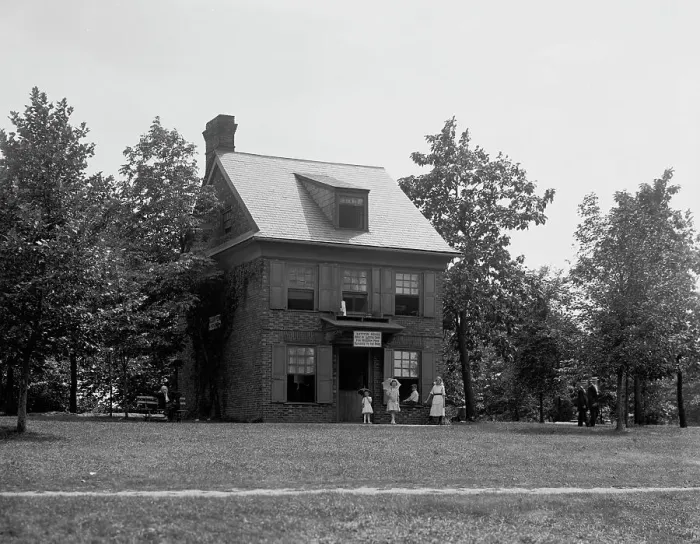 Framed Print : Penn cottage, Fairmount Park, Philadelphia, Pa. c.between 1910 and 1920. Creator: Unknown Framed Print : Penn cottage, Fairmount Park, Philadelphia, Pa. c.between 1910 and 1920. Creator: Unknown