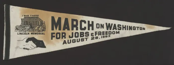 Framed Print : Pennant from the March on Washington carried by Edith Lee-Payne, 1963. Creator: Unknown Framed Print : Pennant from the March on Washington carried by Edith Lee-Payne, 1963. Creator: Unknown