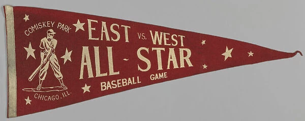 Pennant from a Negro League East vs. West All-Star Game, ca. 1933. Creator: Unknown