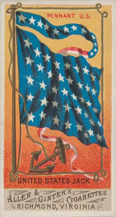 Framed Print : Pennant U. S. United States Jack, from Flags of All Nations Framed Print : Pennant U. S. United States Jack, from Flags of All Nations