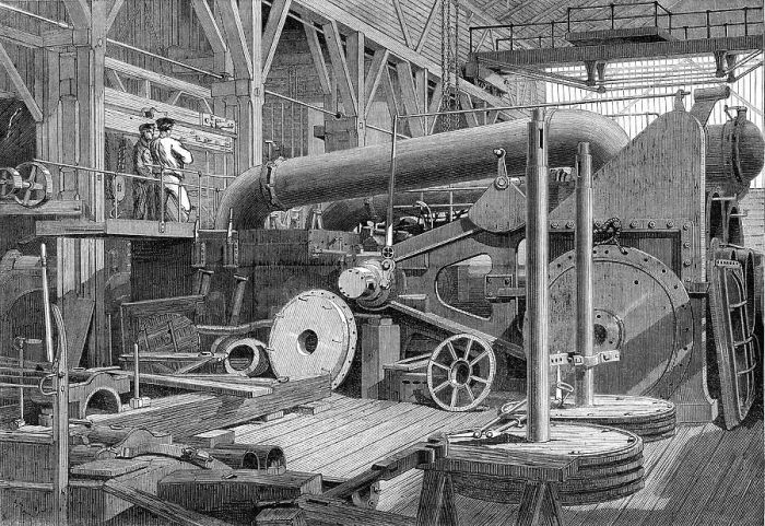 Framed Print : Penn's Machine-Engine Factory at Greenwich: the Erecting Shop, 1865. Creator: Unknown Framed Print : Penn's Machine-Engine Factory at Greenwich: the Erecting Shop, 1865. Creator: Unknown