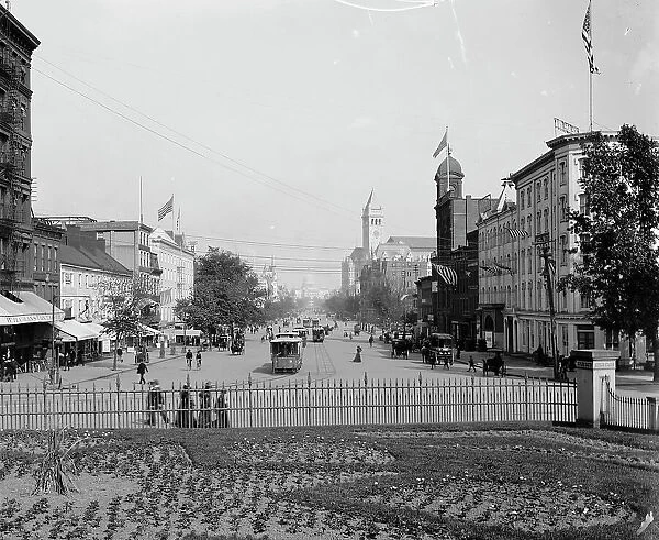 Pennsylvania Ave. from Treasury, Washington, D.C. 1897. Creator: William H. Jackson