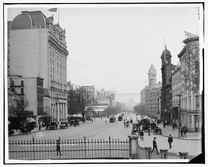 Framed Print : Pennsylvania Avenue, Washington, c1902. Creator: William H. Jackson Framed Print : Pennsylvania Avenue, Washington, c1902. Creator: William H. Jackson
