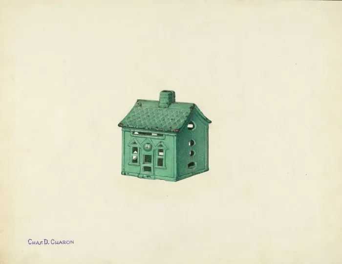 Framed Print : Penny Bank, c. 1940. Creator: Charles Charon Framed Print : Penny Bank, c. 1940. Creator: Charles Charon