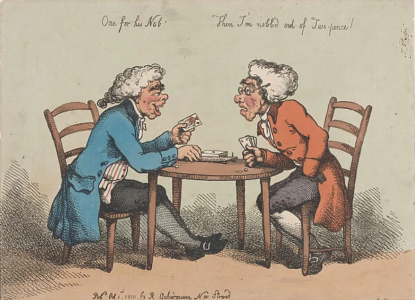 Two Penny Cribbage, October 1, 1810. October 1, 1810. Creator: Thomas Rowlandson