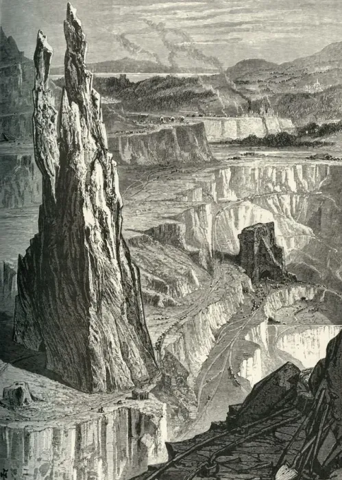 Framed Print : Penrhyn Slate Quarries, c1870 Framed Print : Penrhyn Slate Quarries, c1870