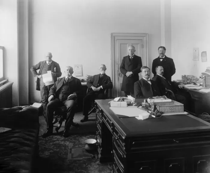Framed Print : Pension Office (Special Examiners), 1904 January. Creator: Unknown Framed Print : Pension Office (Special Examiners), 1904 January. Creator: Unknown