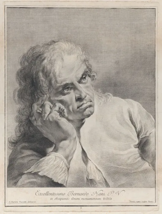Framed Print : Pensive man resting his head on his hand, 1743. Creator: Giovanni Cattini Framed Print : Pensive man resting his head on his hand, 1743. Creator: Giovanni Cattini