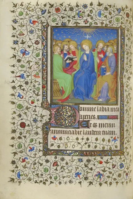Framed Print : Pentecost; Book of Hours, about 1415-1420. Creators: Boucicaut Master, Workshop of the Boucicaut Master Framed Print : Pentecost; Book of Hours, about 1415-1420. Creators: Boucicaut Master, Workshop of the Boucicaut Master
