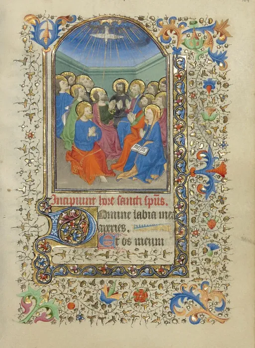 Framed Print : Pentecost; Book of Hours, about 1420-1430. Creator: Master of the Harvard Hannibal Framed Print : Pentecost; Book of Hours, about 1420-1430. Creator: Master of the Harvard Hannibal