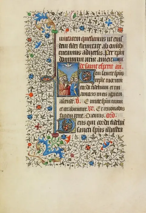 Framed Print : Pentecost; Book of Hours, about 1440-1450. Creator: Workshop of the Bedford Master Framed Print : Pentecost; Book of Hours, about 1440-1450. Creator: Workshop of the Bedford Master
