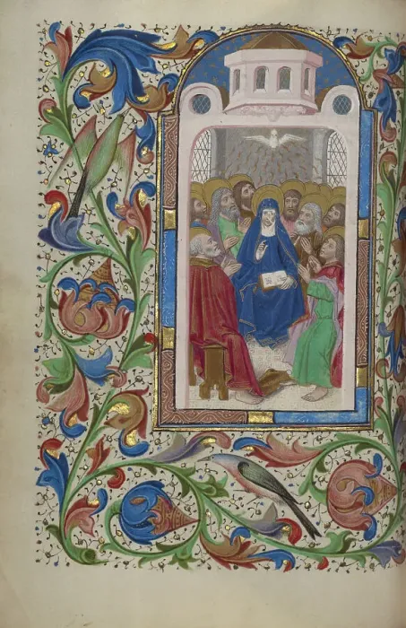 Framed Print : Pentecost; Book of Hours, about 1450-1455. Creator: Master of Wauquelin's Alexander Framed Print : Pentecost; Book of Hours, about 1450-1455. Creator: Master of Wauquelin's Alexander