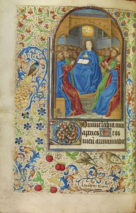Framed Print : Pentecost; Book of Hours, about 1466-1470. Creator: Master of Jacques of Luxembourg Framed Print : Pentecost; Book of Hours, about 1466-1470. Creator: Master of Jacques of Luxembourg