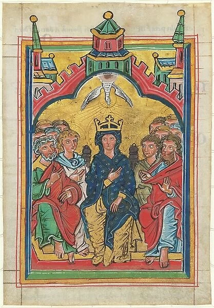 Pentecost, mid 13th century. Creator: Unknown