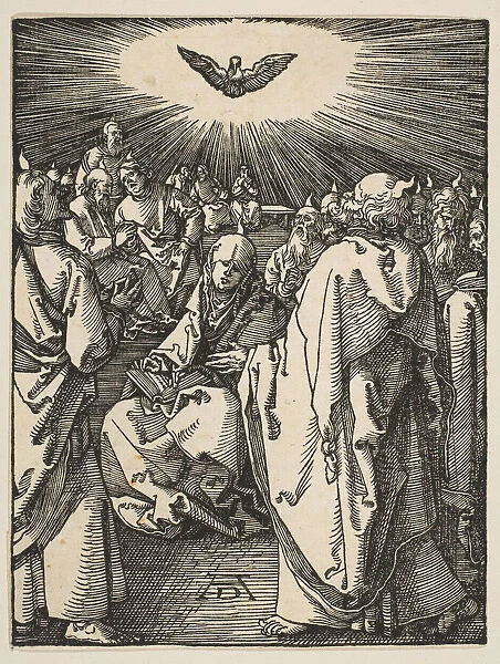 Pentecost, from The Small Passion, ca. 1510. Creator: Albrecht Durer
