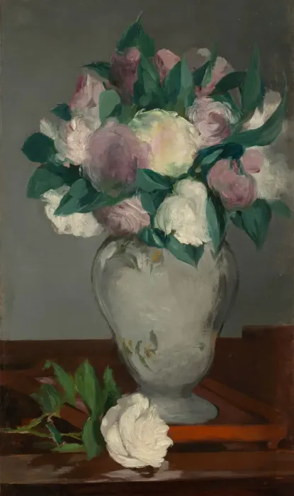 Framed Print : Peonies, 1864-65. Creator: Edouard Manet Framed Print : Peonies, 1864-65. Creator: Edouard Manet