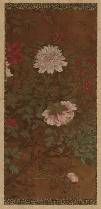 Framed Print : Peonies and butterfly, Ming dynasty, 1368-1644. Creator: Unknown