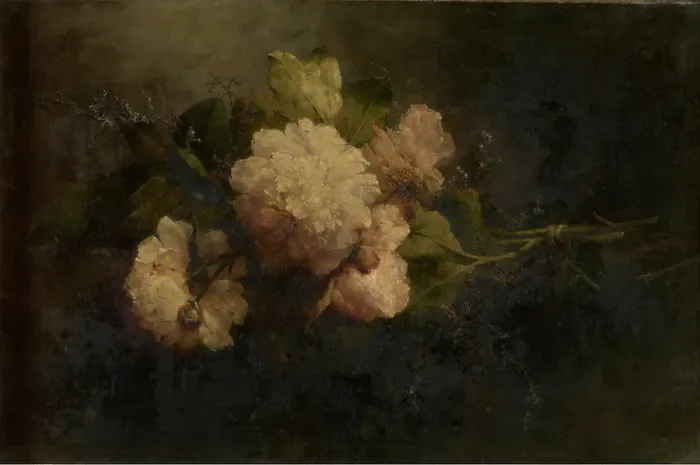 Framed Print : Peonies, c1870-1890. Creator: Marguerite Roosenboom Framed Print : Peonies, c1870-1890. Creator: Marguerite Roosenboom