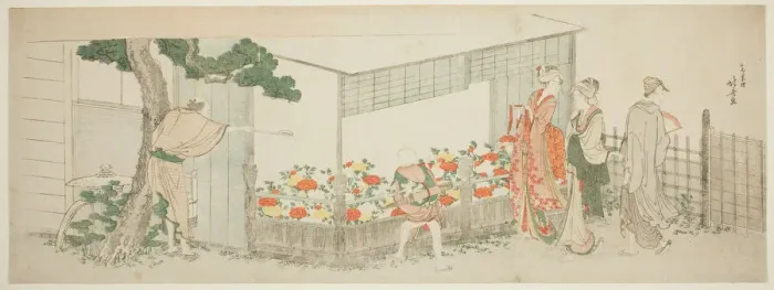 Framed Print : The Peony Show, Japan, c. 1799. Creator: Hokusai Framed Print : The Peony Show, Japan, c. 1799. Creator: Hokusai