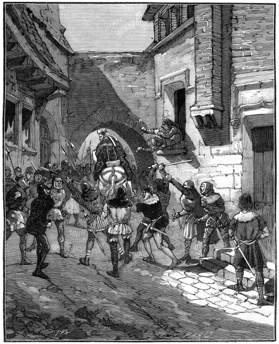 Framed Print : The people of Cambrai revolt, and drive out their Bishop, 10th-13th century (1882-1884). Artist: Spex Framed Print : The people of Cambrai revolt, and drive out their Bishop, 10th-13th century (1882-1884). Artist: Spex