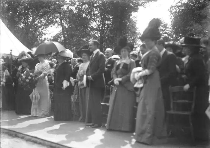 Framed Print : People at an event, c1900. Creator: Kirk & Sons of Cowes Framed Print : People at an event, c1900. Creator: Kirk & Sons of Cowes