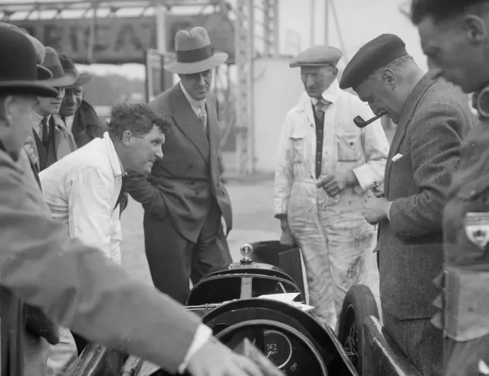 Framed Print : People examining Leon Cushmans Austin 7 racer at Brooklands for a speed record attempt, 1931 Framed Print : People examining Leon Cushmans Austin 7 racer at Brooklands for a speed record attempt, 1931