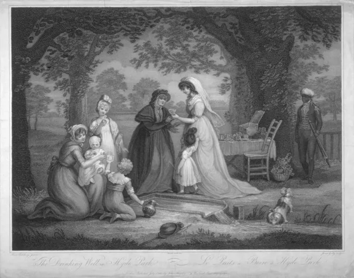Framed Print : People in Hyde Park, London, 1802. Artist Framed Print : People in Hyde Park, London, 1802. Artist