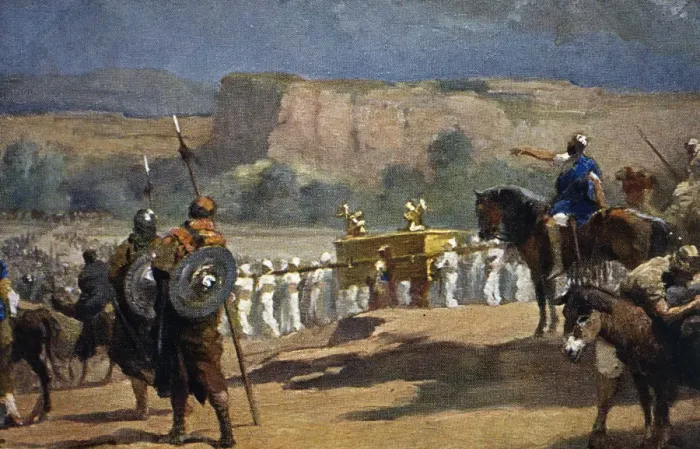 Framed Print : The people of Israel is heading to the Jordan carrying the Ark of the Covenant Framed Print : The people of Israel is heading to the Jordan carrying the Ark of the Covenant