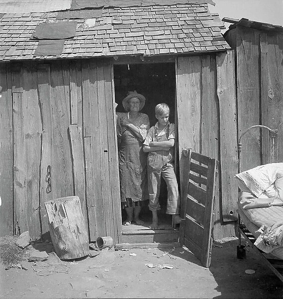 People living in miserable poverty, Elm Grove, Oklahoma County, Oklahoma, 1936. Creator: Dorothea Lange