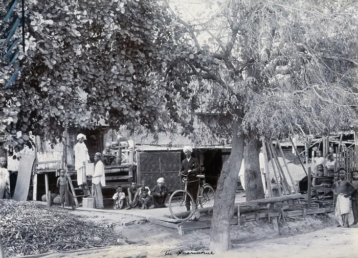 Framed Print : People living in quarantine, during a plague epidemic in Mandalay, 1906. Creator: Criouleansky & Marshall Framed Print : People living in quarantine, during a plague epidemic in Mandalay, 1906. Creator: Criouleansky & Marshall