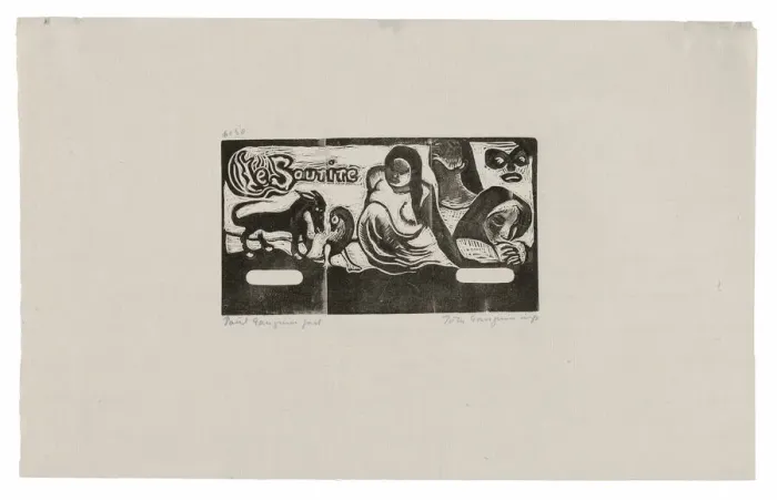 Framed Print : Three People, a Mask, a Fox and a Bird, headpiece forLe sourire, 1899 Framed Print : Three People, a Mask, a Fox and a Bird, headpiece forLe sourire, 1899