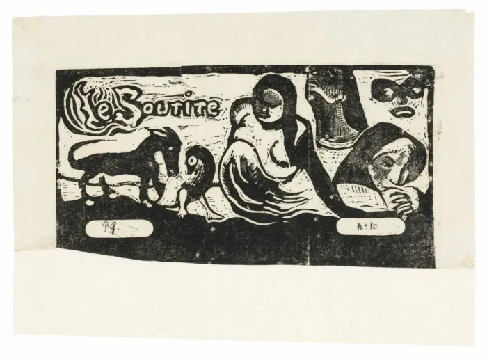 Framed Print : Three People, a Mask, a Fox and a Bird, headpiece for Le sourire, 1899 Framed Print : Three People, a Mask, a Fox and a Bird, headpiece for Le sourire, 1899
