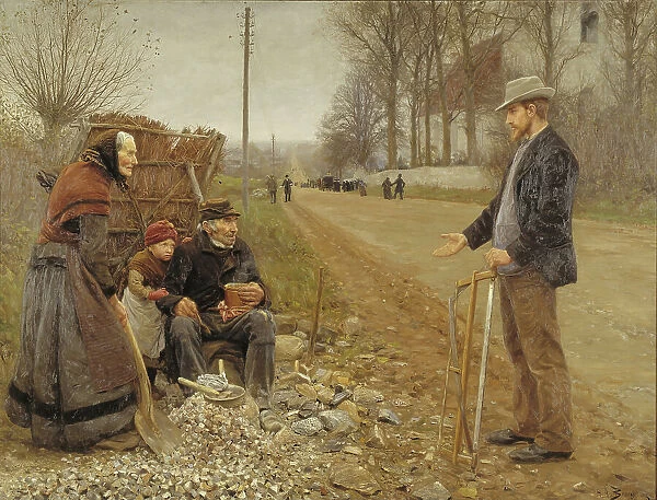 People by a Road, 1893. Creator: H. A. Brendekilde