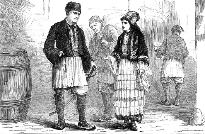 Framed Print : People of Servia, 1872. Creator: Unknown Framed Print : People of Servia, 1872. Creator: Unknown